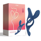 HoneyPlayBox - Vibrations-Cockring mit App-Steuerung - 4-in-1 Pärchenvibrator Schwarz