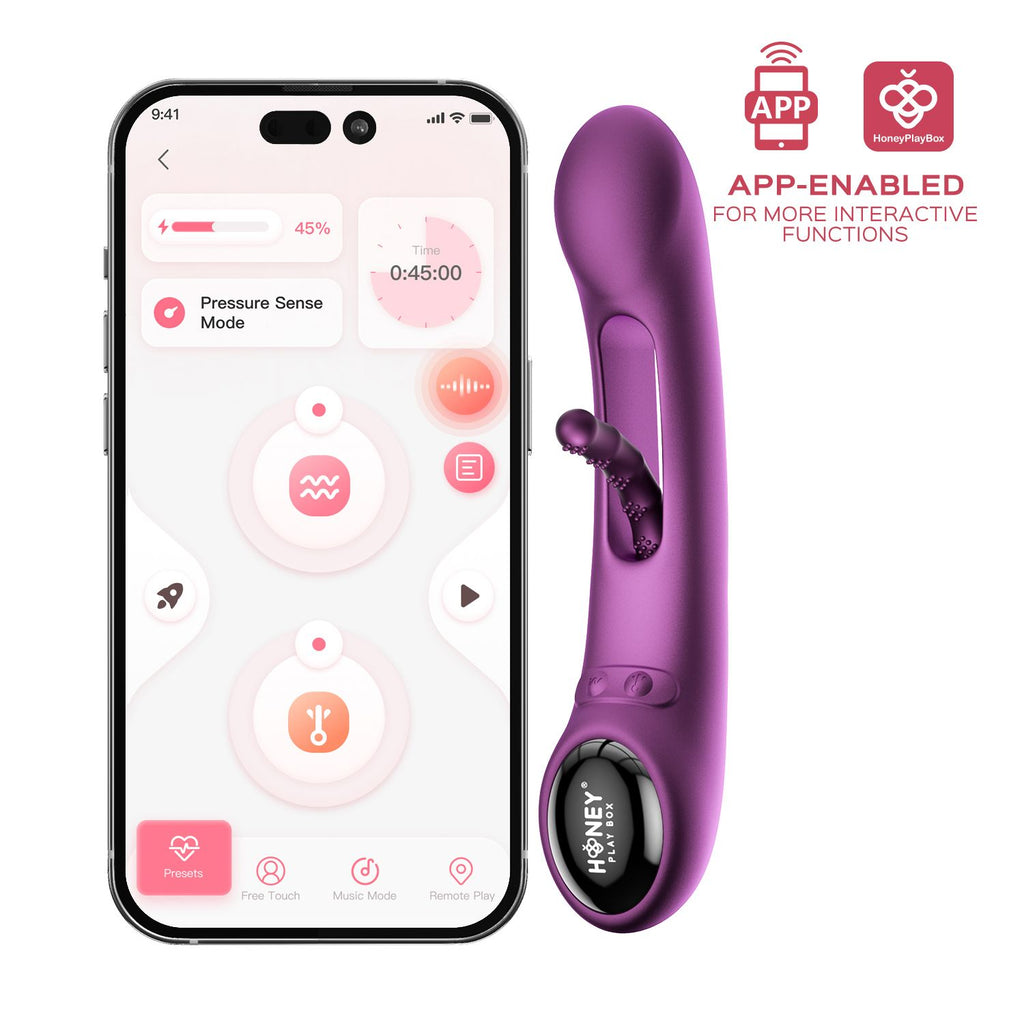 HoneyPlayBox - Tempo G-Spot-Vibrator mit App-Steuerung und Druckmessung - Silikon