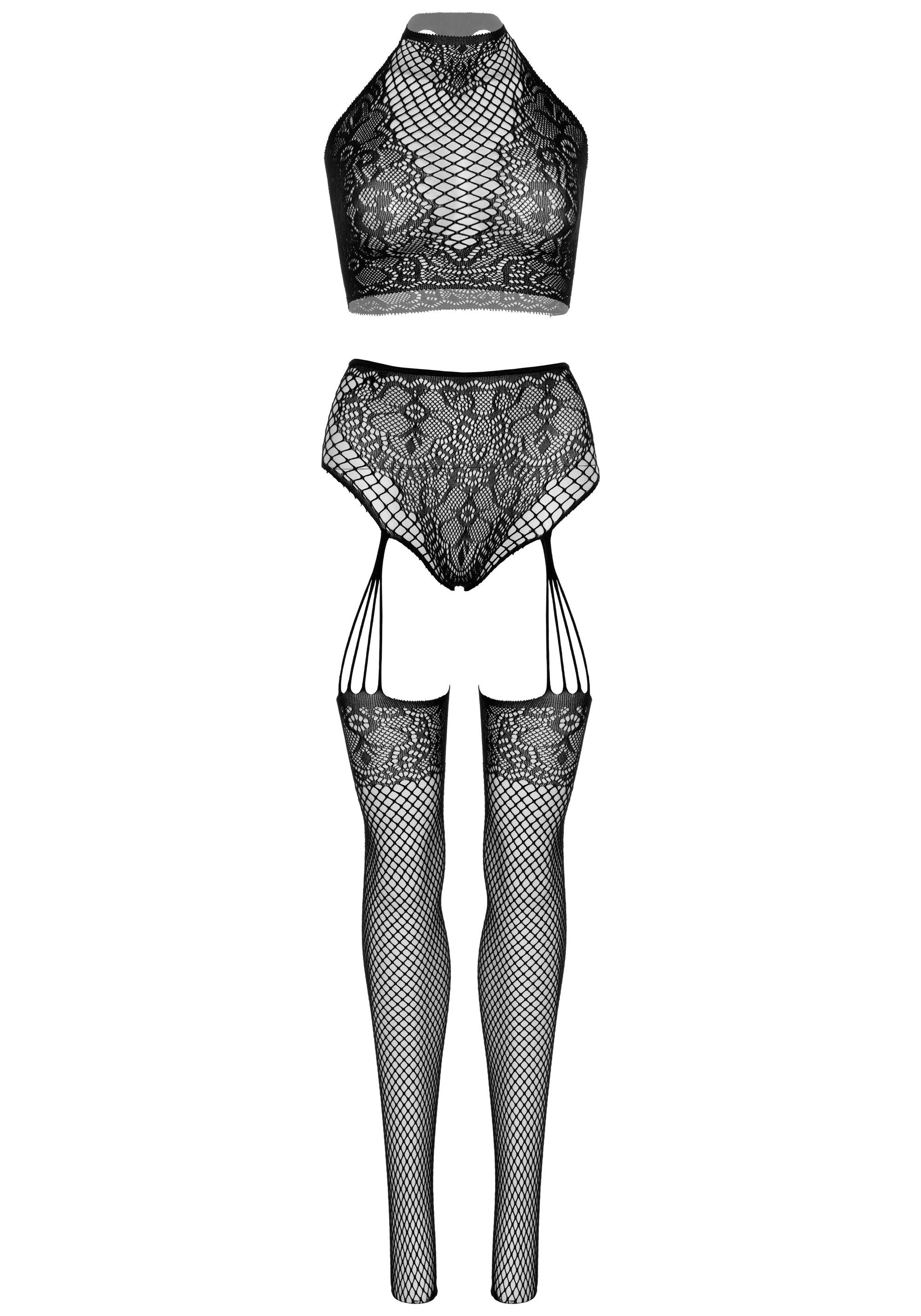 All About You Catsuit mit offenem Schritt - Schwarz