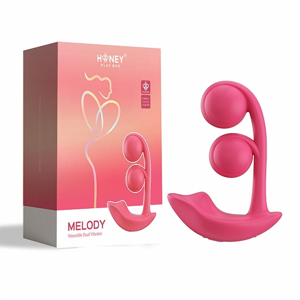 HoneyPlayBox - Melody Doppelstimulator mit App-Steuerung - Klitoris und G-Punkt Vibrator