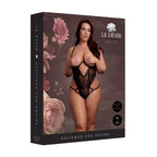 Le Désir – Spitzen-Body mit offenen Cups und Bügeln – Schwarz