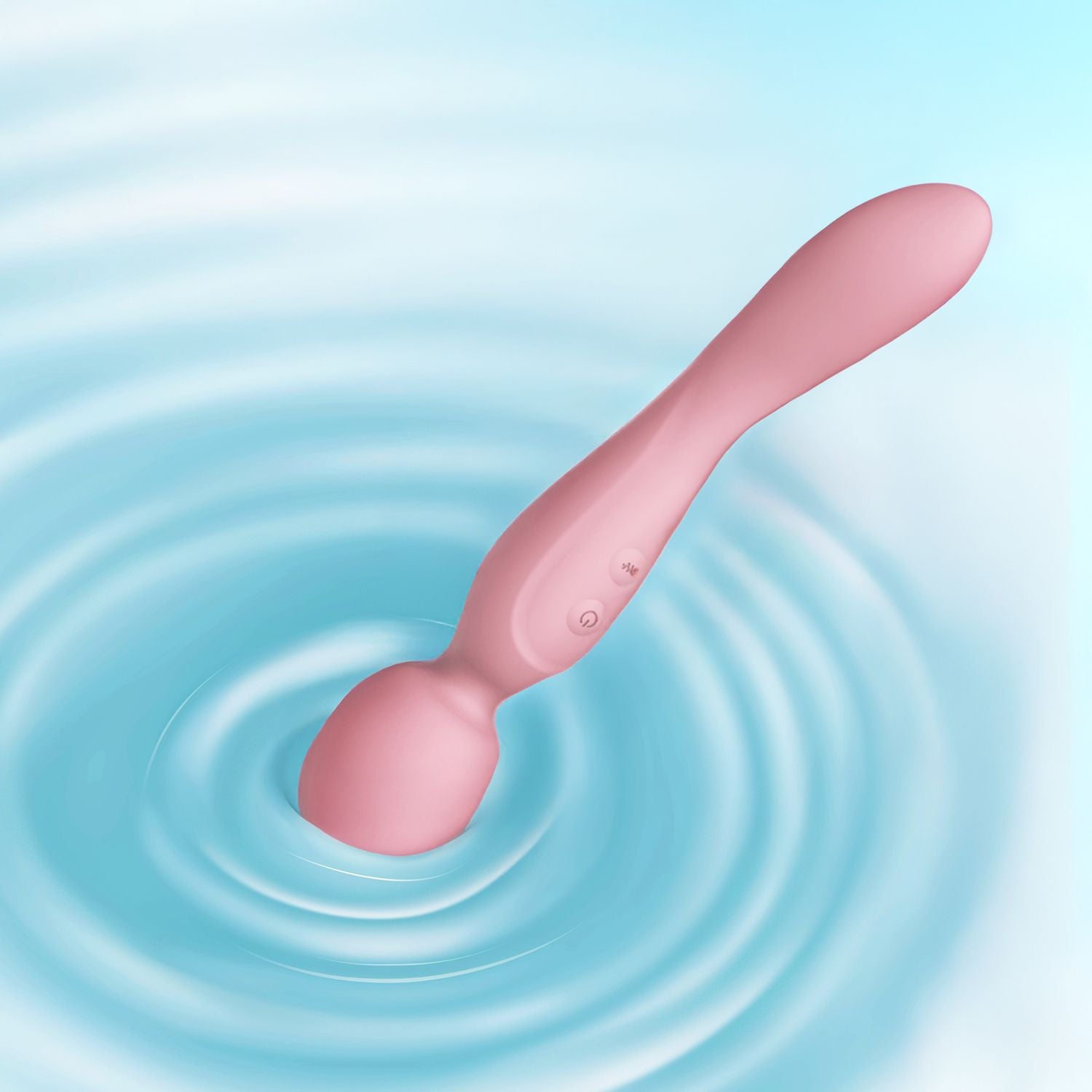Good Vibes Only - Simi Doppelseitiger Wand-Vibrator - Weiches Silikon - Rosa