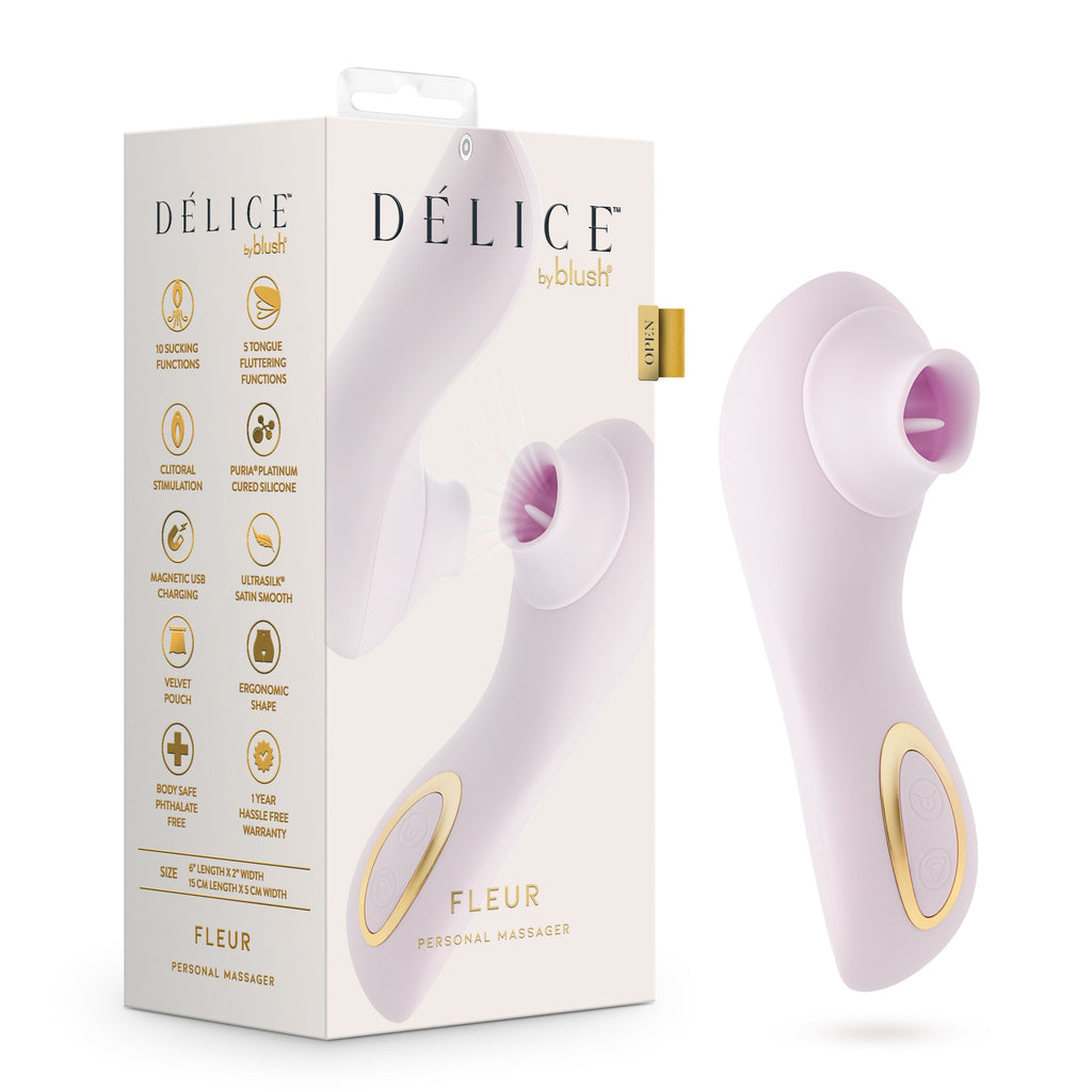 Blush - Delice Fleur Luftdruck-Vibrator - Barely Purple