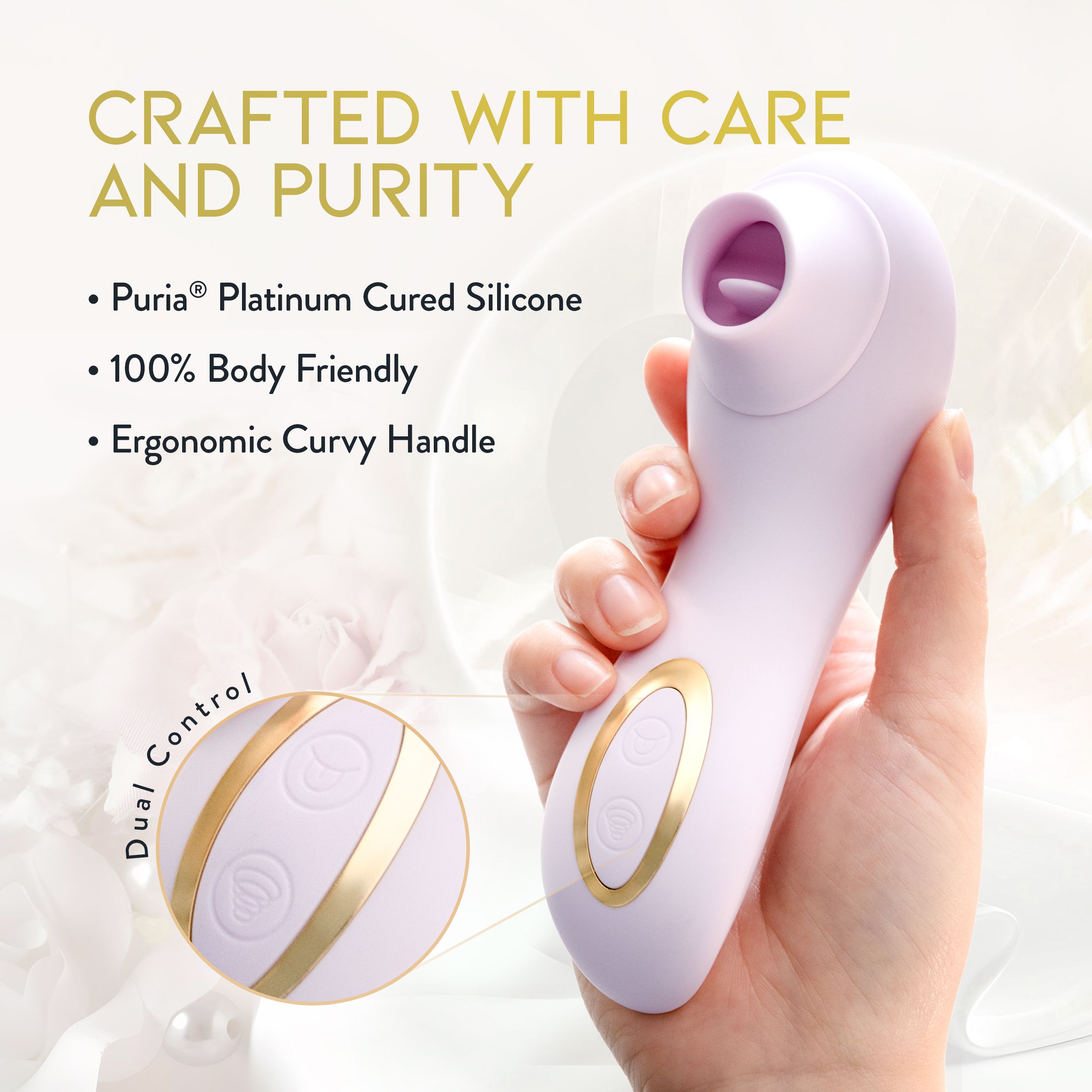 Blush - Delice Fleur Luftdruck-Vibrator - Barely Purple