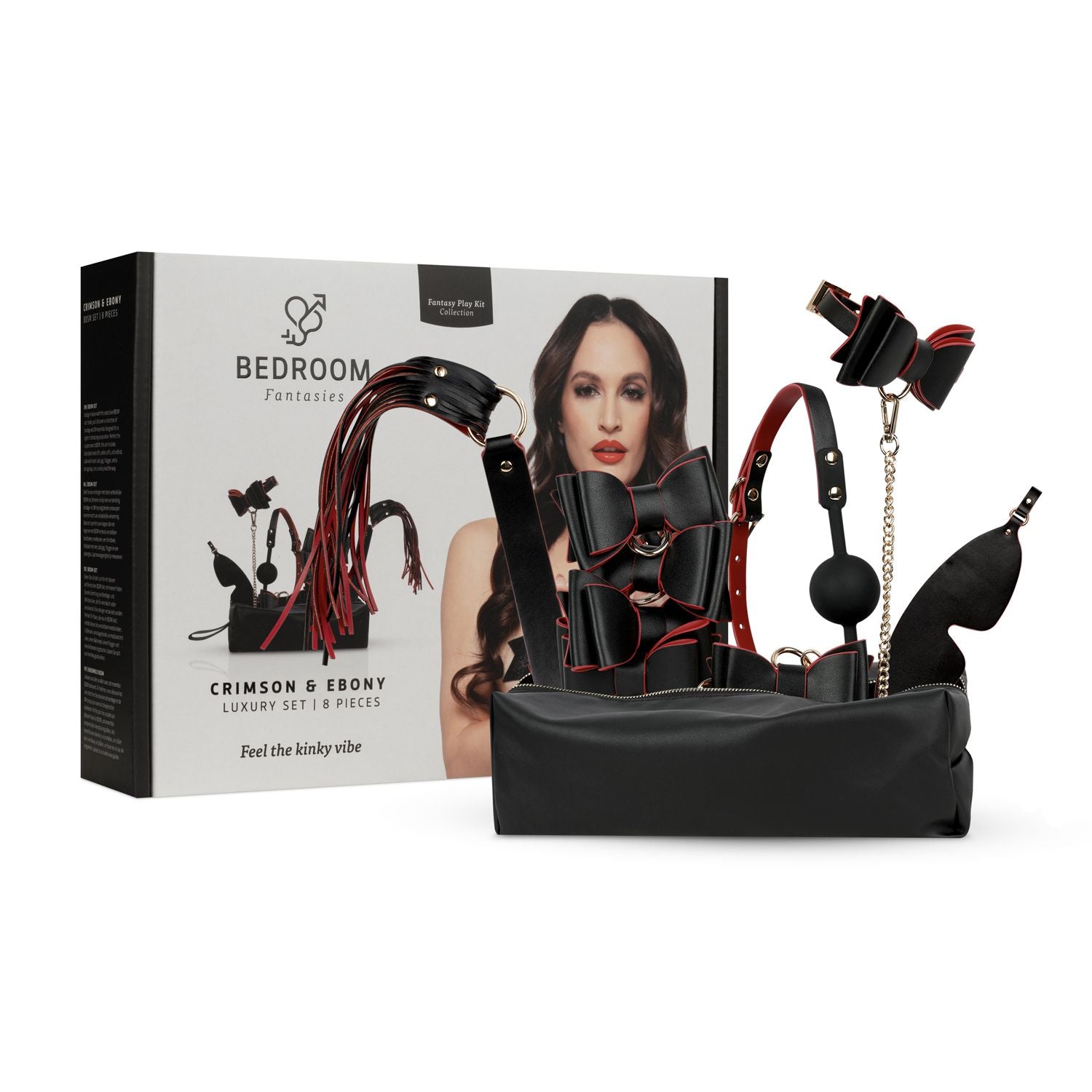 Bedroom Fantasies - Crimson & Ebony - 8-teiliges Luxus-Set