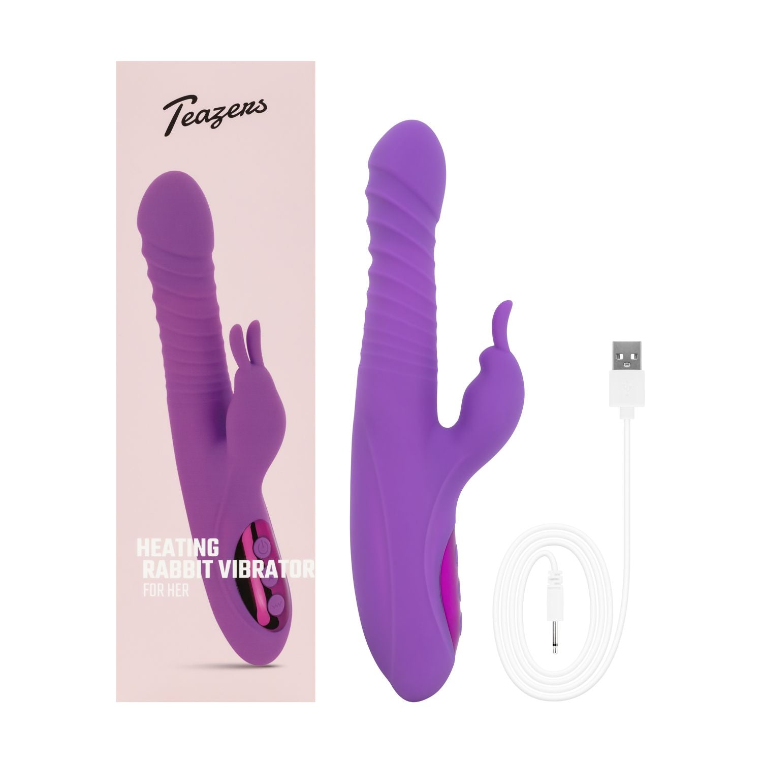 Teazers - Stoßvibrator Rabbit mit Wärmefunktion - Lila
