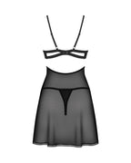 Obsessive - Nutris Babydoll & String - Schwarz