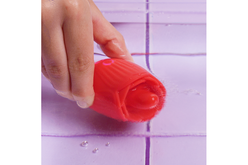 Teazers - Rosen Vibrator mit Leckezunge und Vibration - Klitoris Stimulation