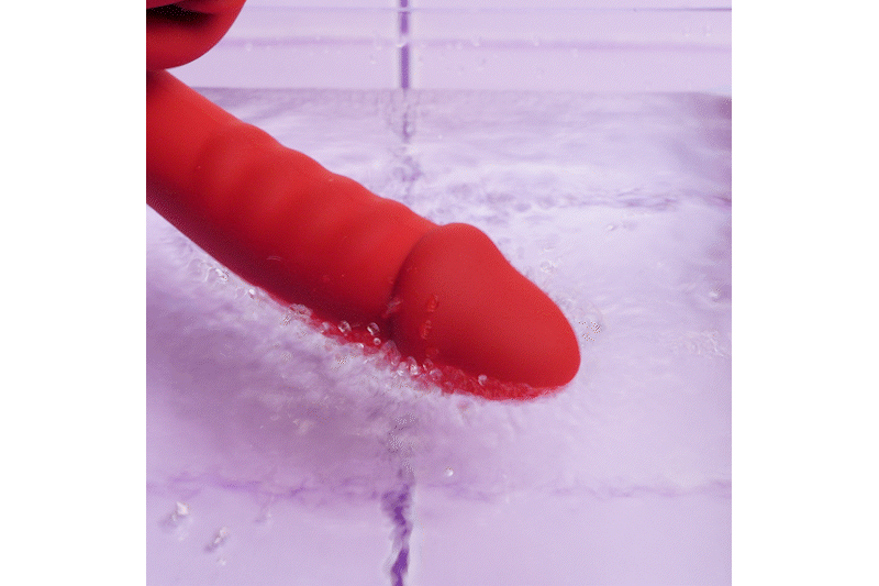 Teazers - Dildo mit Klitoris-Stimulator - 10 Vibrationsmuster und Lecksimulation