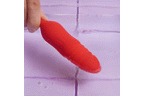 Teazers - Rosen-Vibrator mit leckendem Zungenaufsatz und stoßendem Dildo - Rot