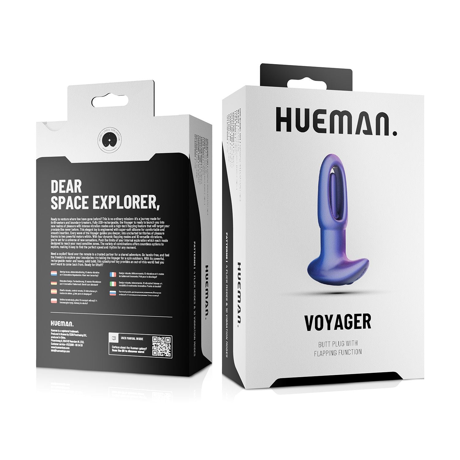 Hueman - Voyager Analplug mit Klopf-Funktion - Lila