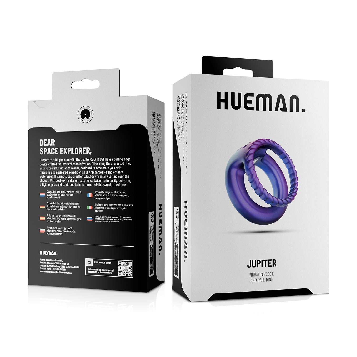 Hueman - Jupiter Vibrierender Cockring - Lila