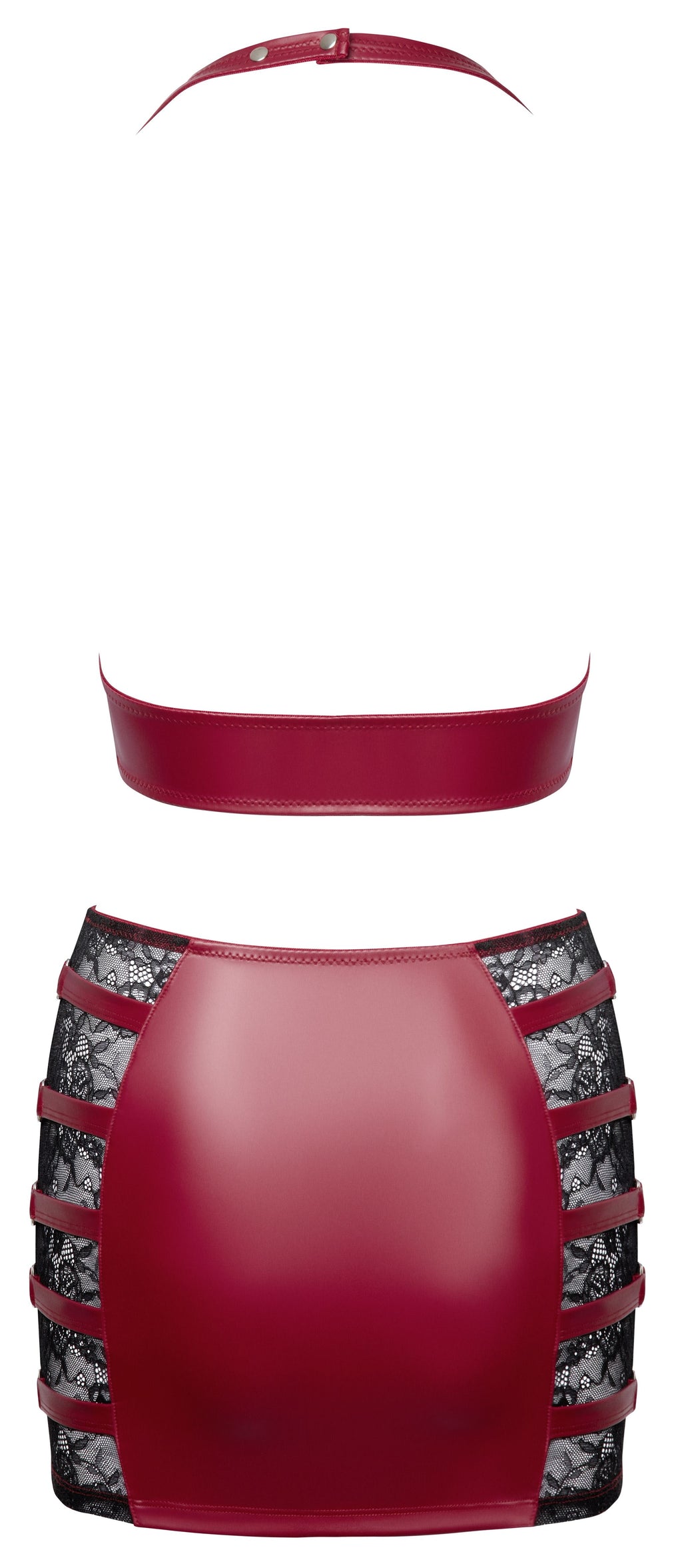 Cottelli PARTY – Crop Top & Minirock Set – Rot