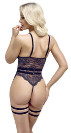 Cottelli LINGERIE – Höschenbody ohne Schritt – Schwarz