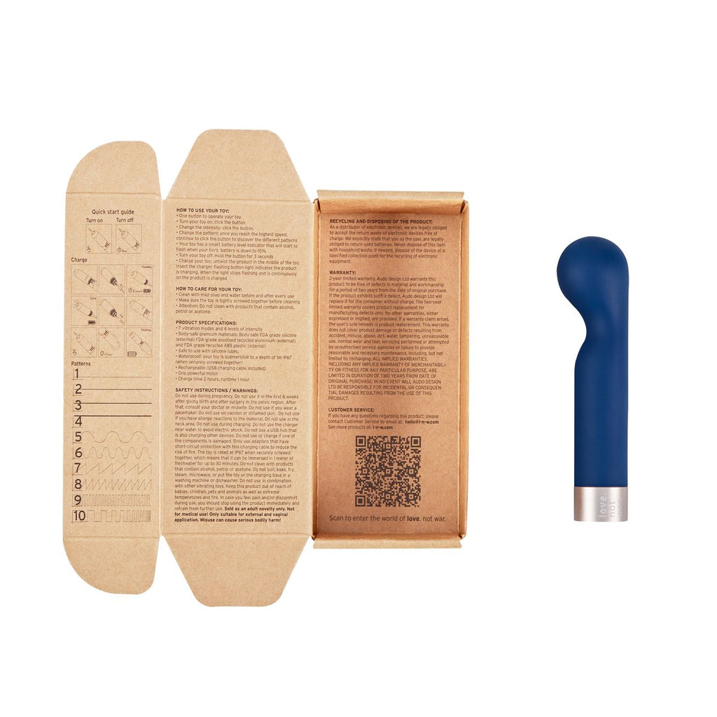 Love Not War - KAMA G-Spot-Vibrator - Blau