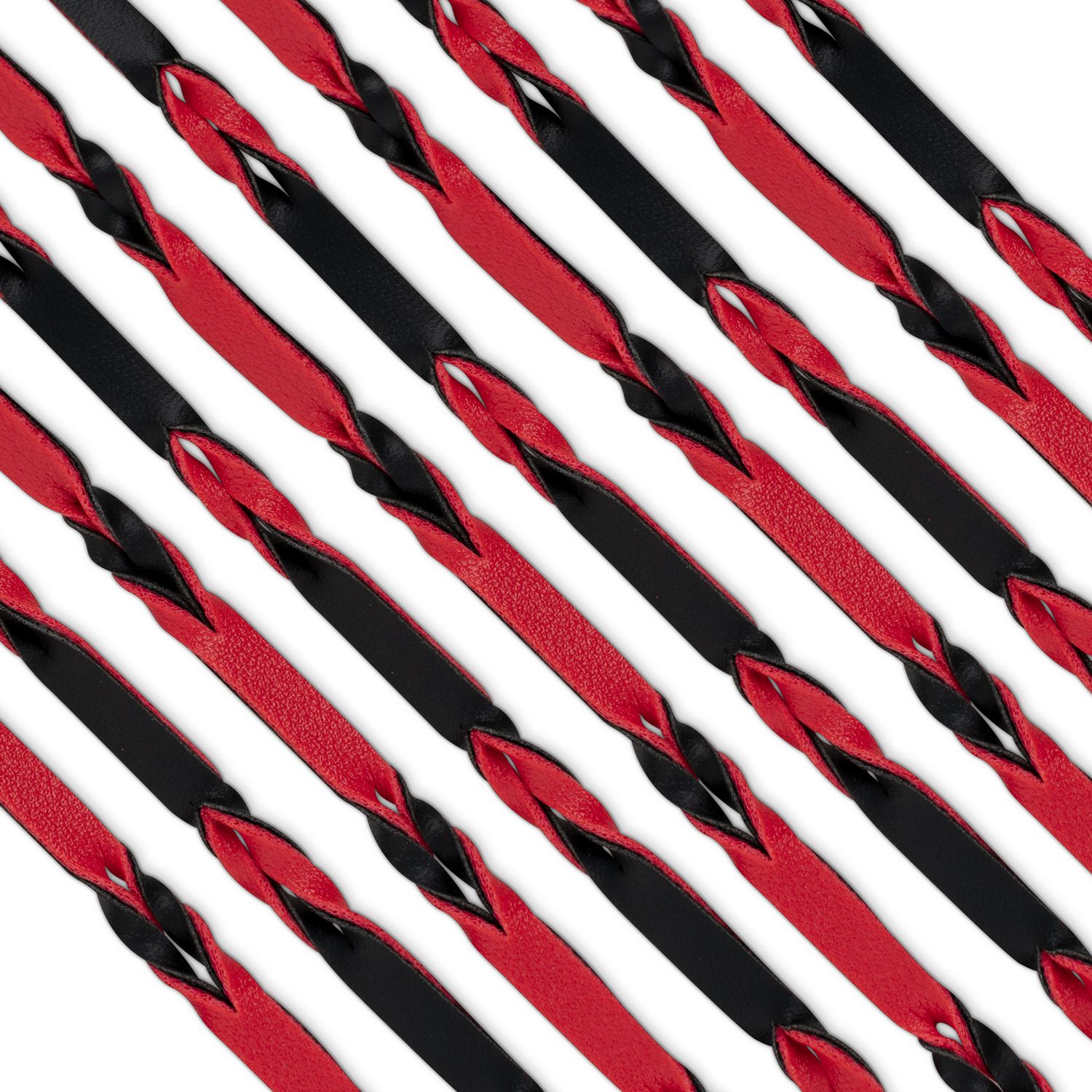 Easytoys Fetish - Flogger 64 cm - Rot und Schwarz