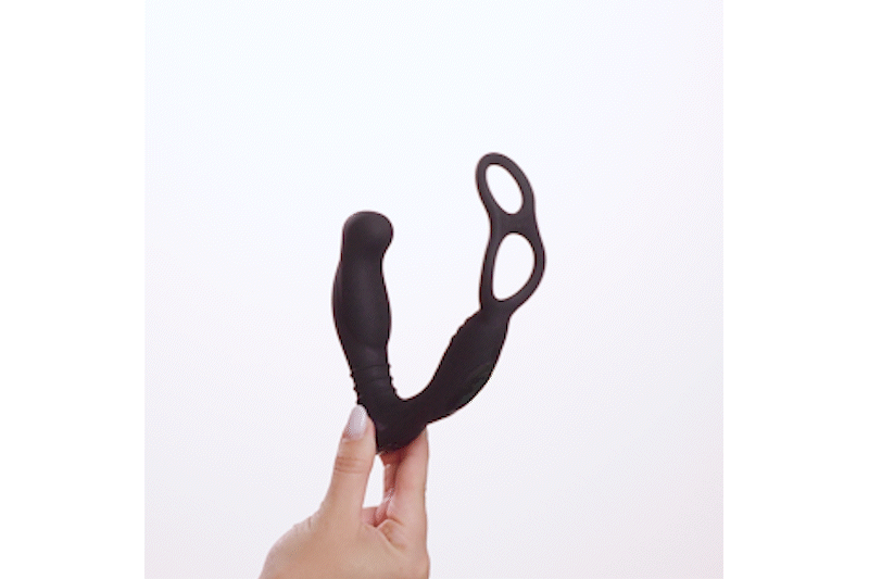 Simul8 Prostatavibrator mit Penis- und Hodenring