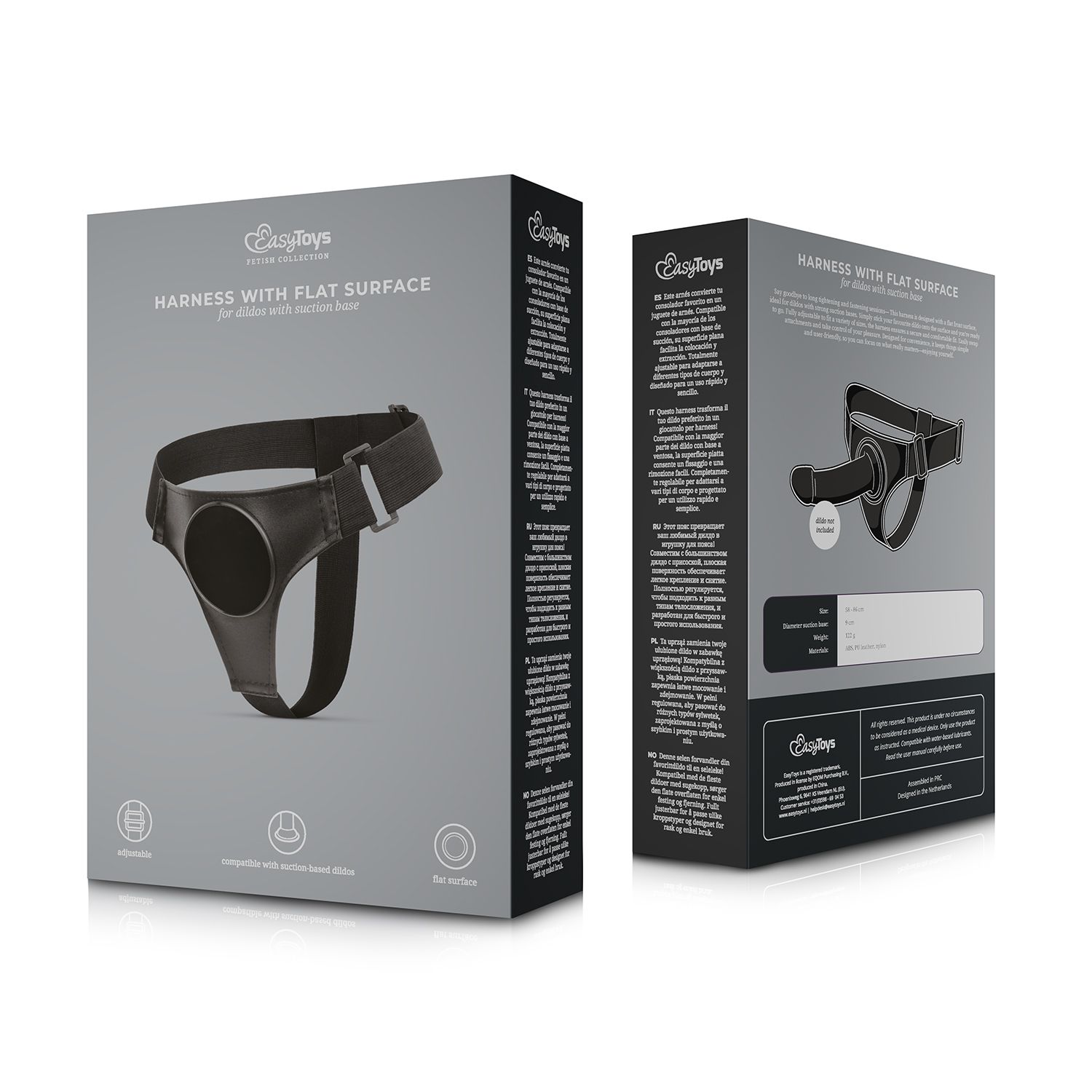 Easytoys Fetish - Harness Mit Saugnapf - Schwarz