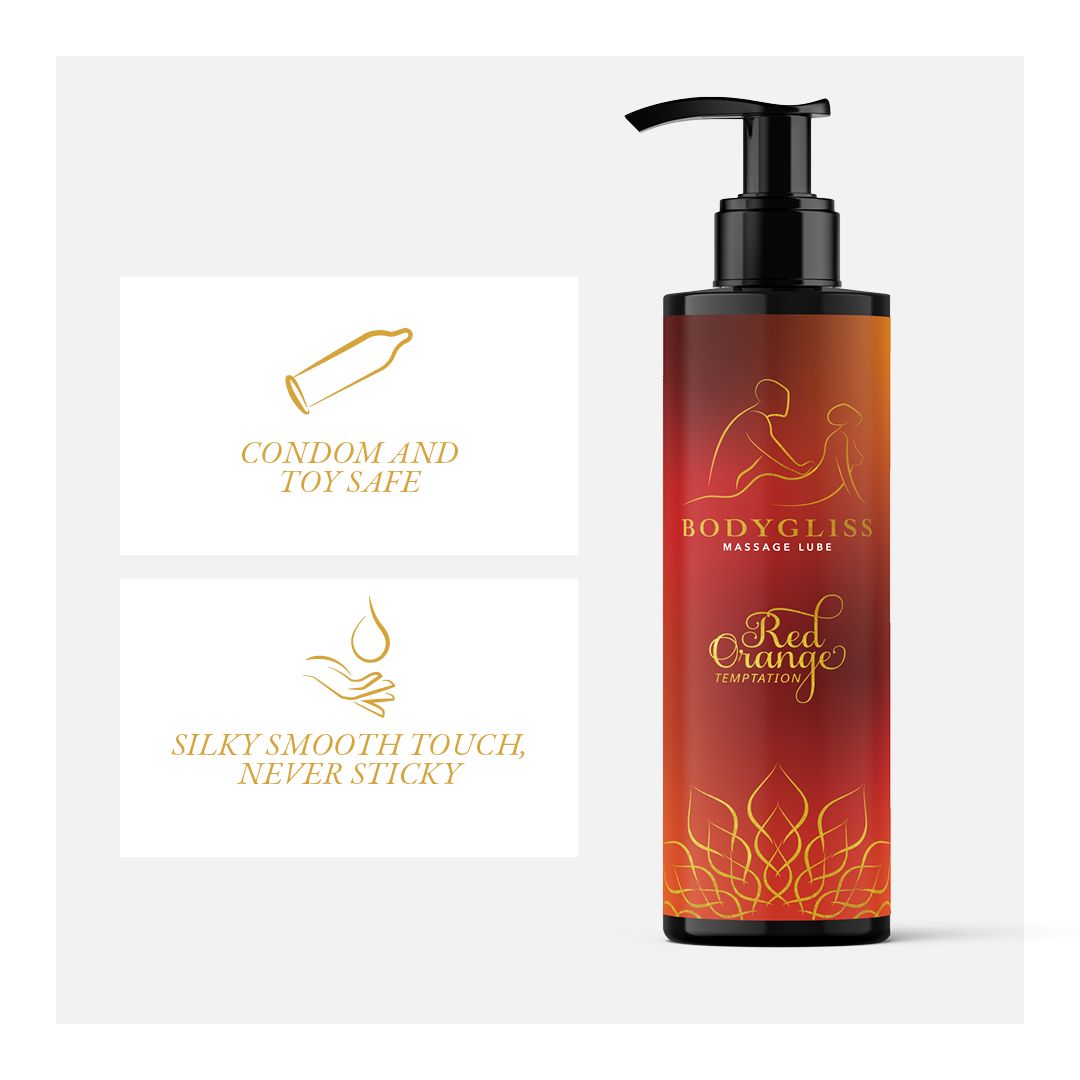 BodyGliss - Massageöl und Gleitmittel in 1 Blutorange - 150 ml