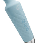 EasyToys - Mini Wand Vibrator - Blau mit 18 Stufen und 2 Aufsätzen
