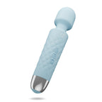 EasyToys - Mini Wand Vibrator - Blau mit 18 Stufen und 2 Aufsätzen