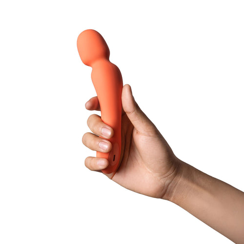 Dame - Min Mini Wand Vibrator - Papaya