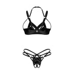 Obsessive – Keira Lise 2-teiliges Offenes Set – Schwarz