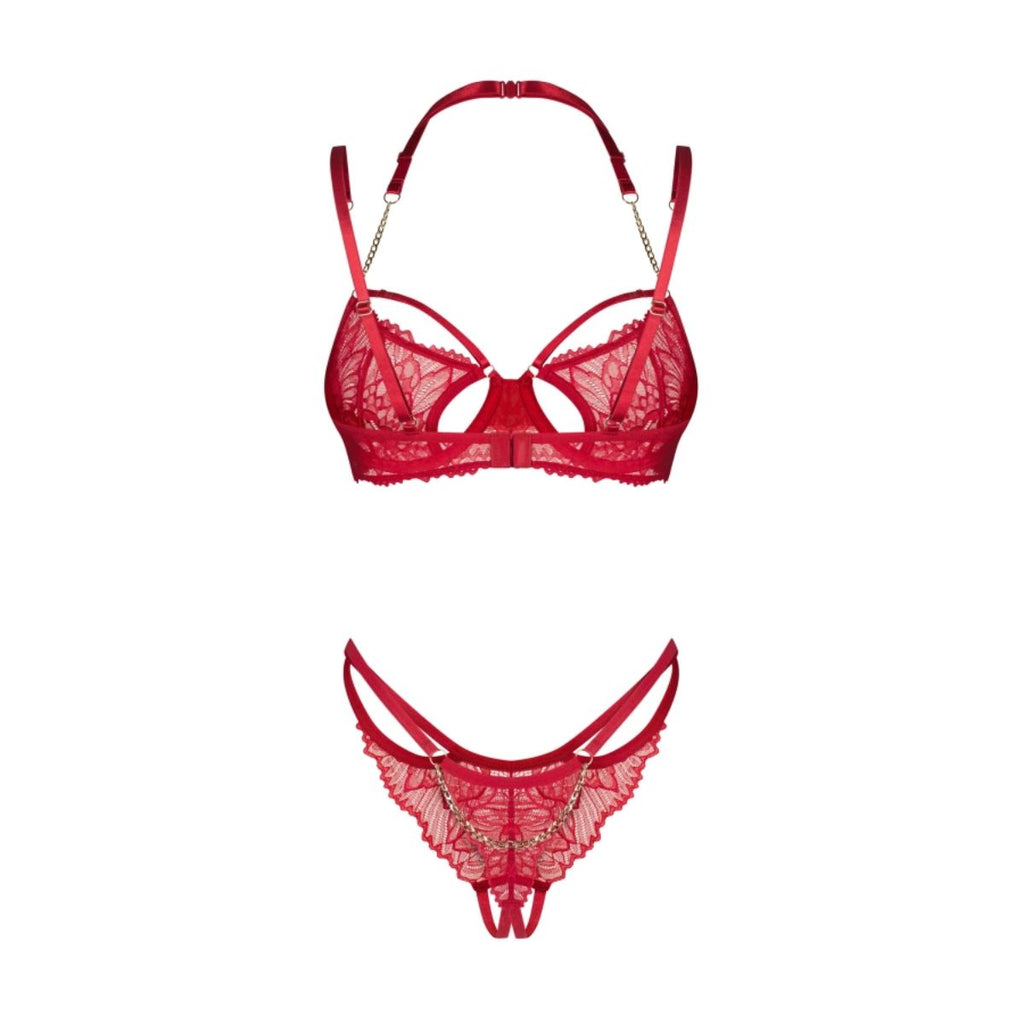 Obsessive – Matildea 2-teiliges Offenes Set – Rot
