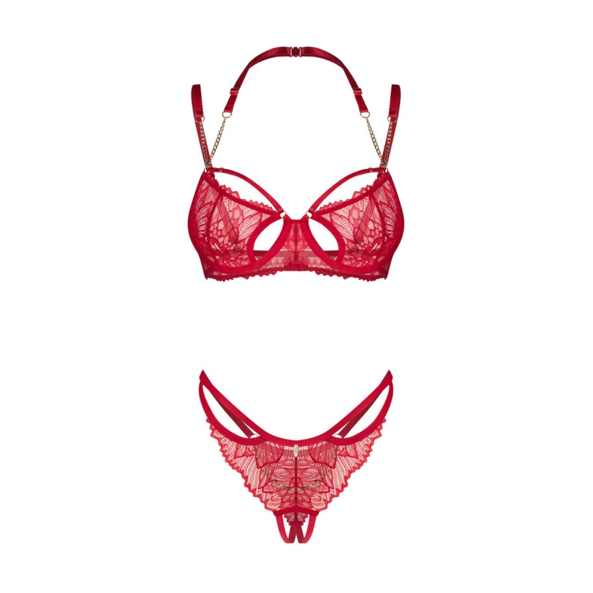 Obsessive – Matildea 2-teiliges Offenes Set – Rot