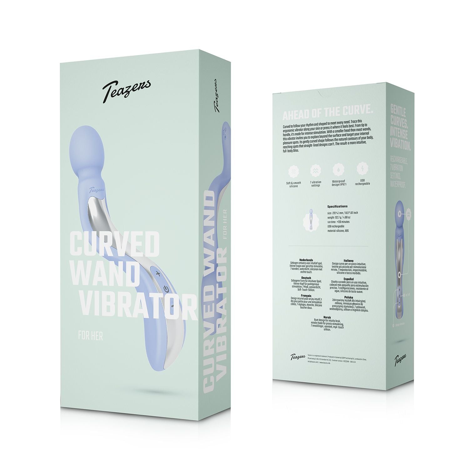 Teazers – Gebogener Wandvibrator – Lavendel