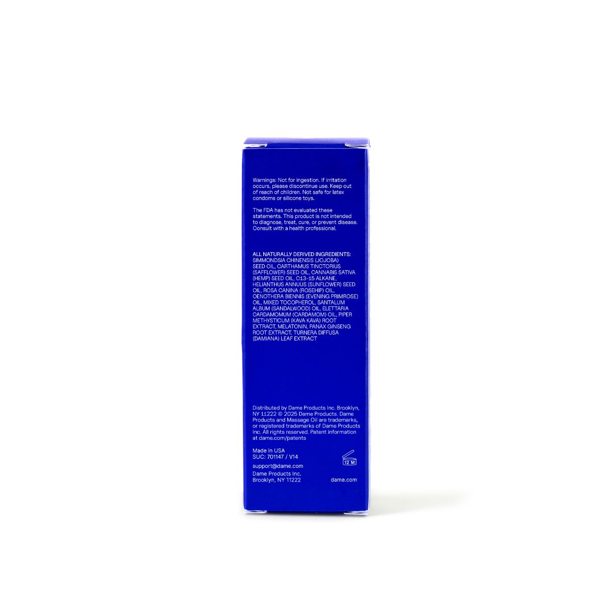 Dame Products Sex-Massageöl mit warmer Sandelholznote 60 ml