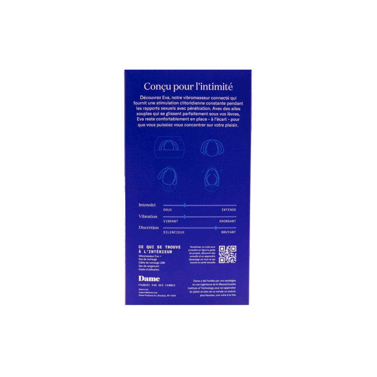 Dame Products - Eva II Hands-Free Vibrator - Ice