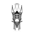 Obsessive – Dominna Corset & Crotchless Thong – Schwarz