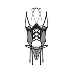 Obsessive – Dominna Corset & Crotchless Thong – Schwarz