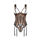 Obsessive – Soranna Corset & Crotchless Thong – Brown