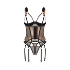 Obsessive – Soranna Corset & Crotchless Thong – Brown