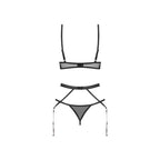 Obsessive – Euridia Dessous Set 3-tlg – Schwarz