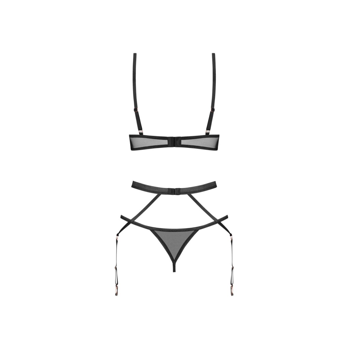 Obsessive – Euridia Dessous Set 3-tlg – Schwarz