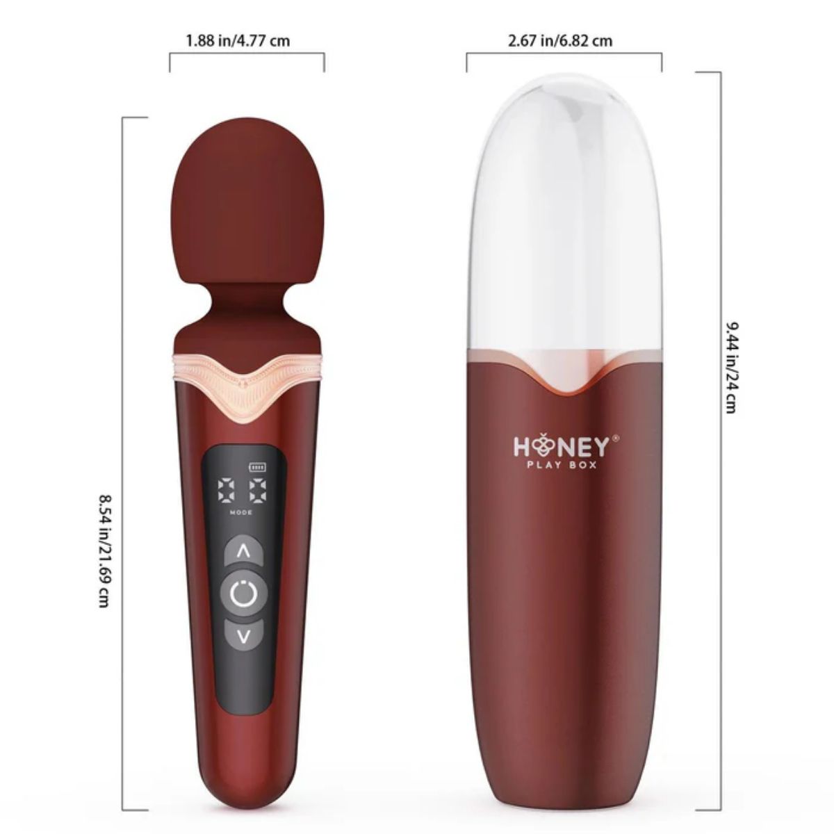 HoneyPlayBox - Stormi Heating Wand Vibrator - 9 Stufen und Wärmefunktion - Rot