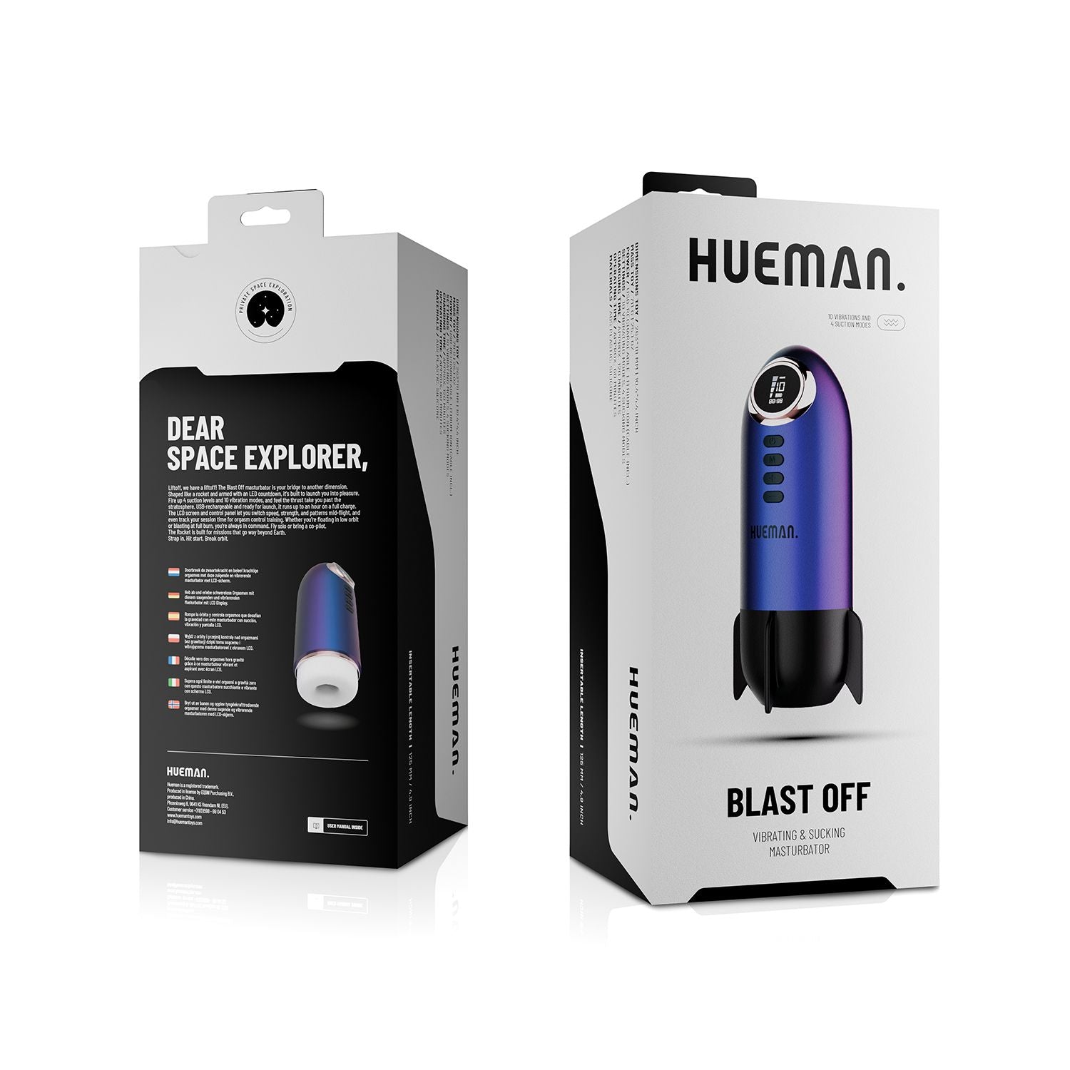 Hueman – Rocket Masturbator – Saug- und Vibrationsfunktion
