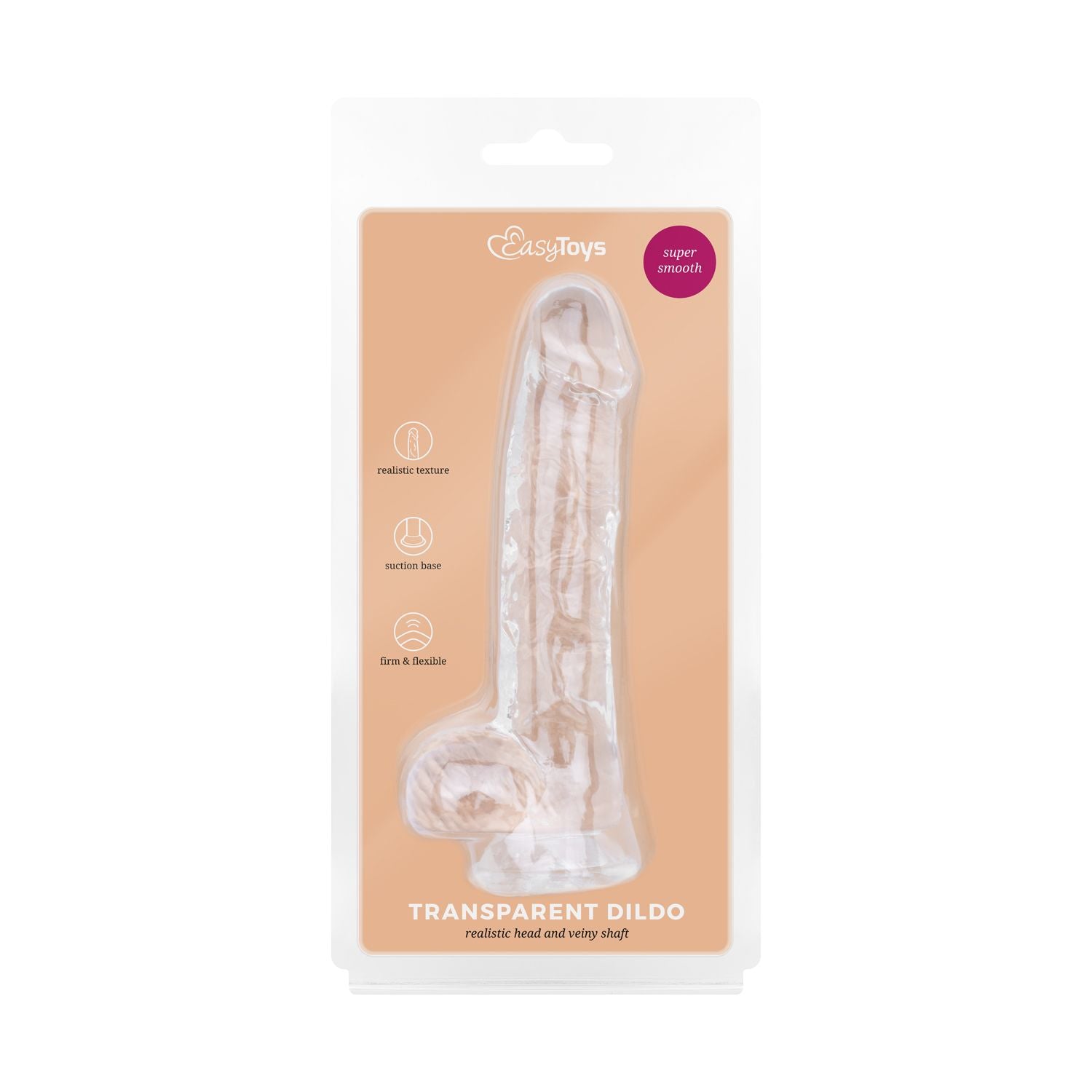 Jelly Dildo mit Hoden - 13,5 cm