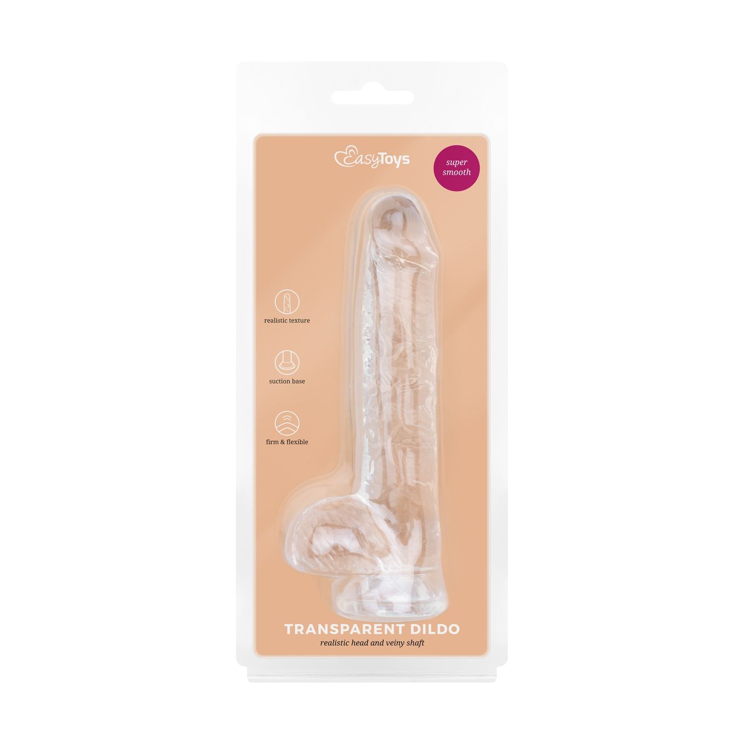 Jelly Dildo mit Hoden - 15 cm