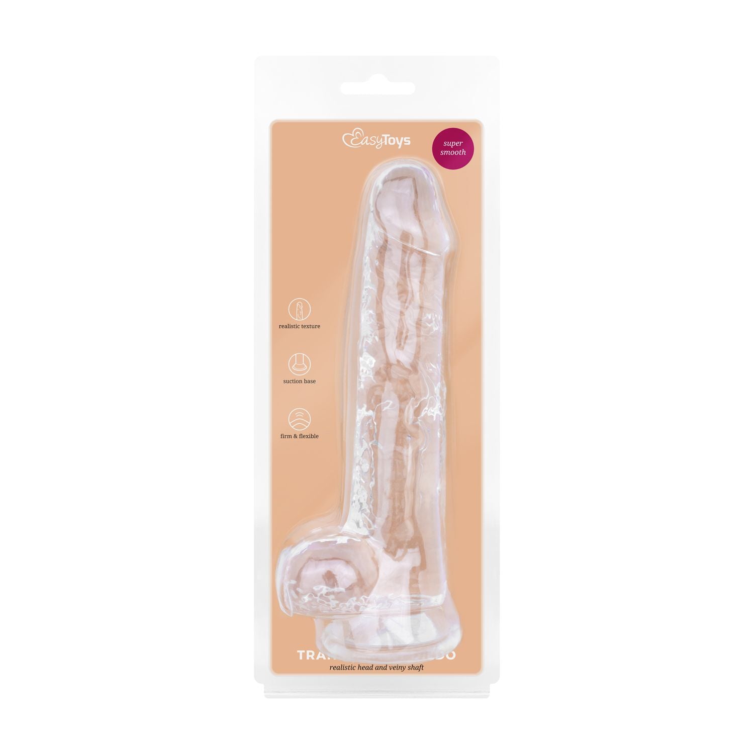 Jelly Dildo mit Hoden - 19 cm
