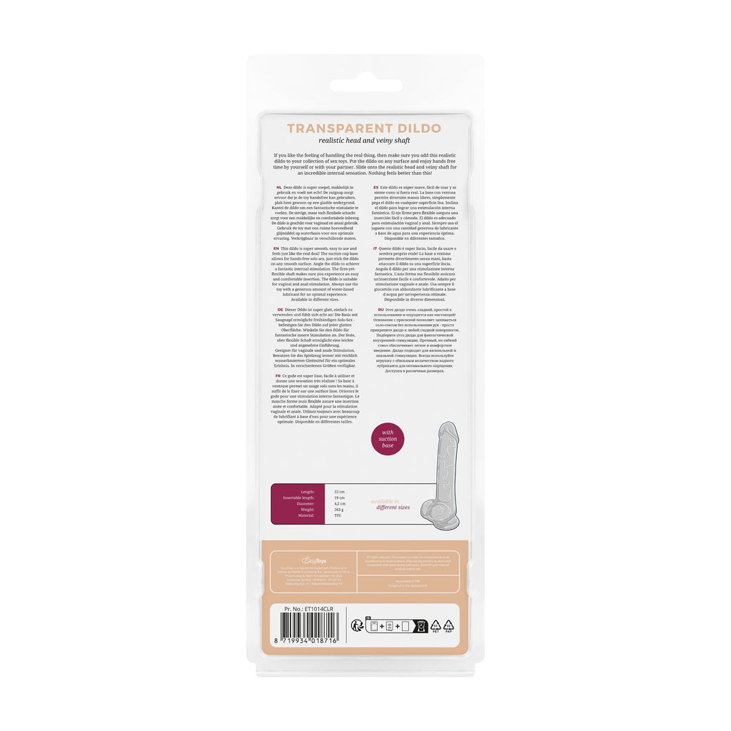 Jelly Dildo mit Hoden - 19 cm