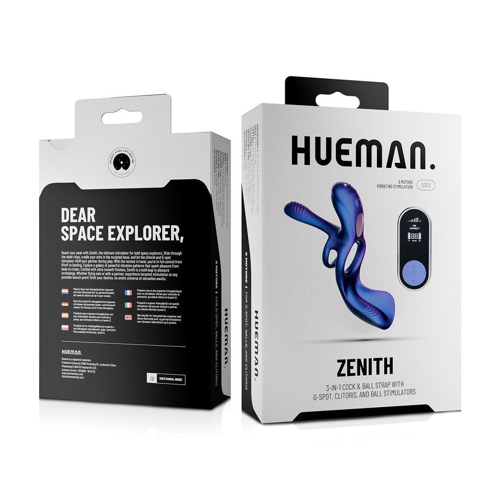 Duits: Hueman - Zenith 3-in-1 Penisring - Fernbedienung