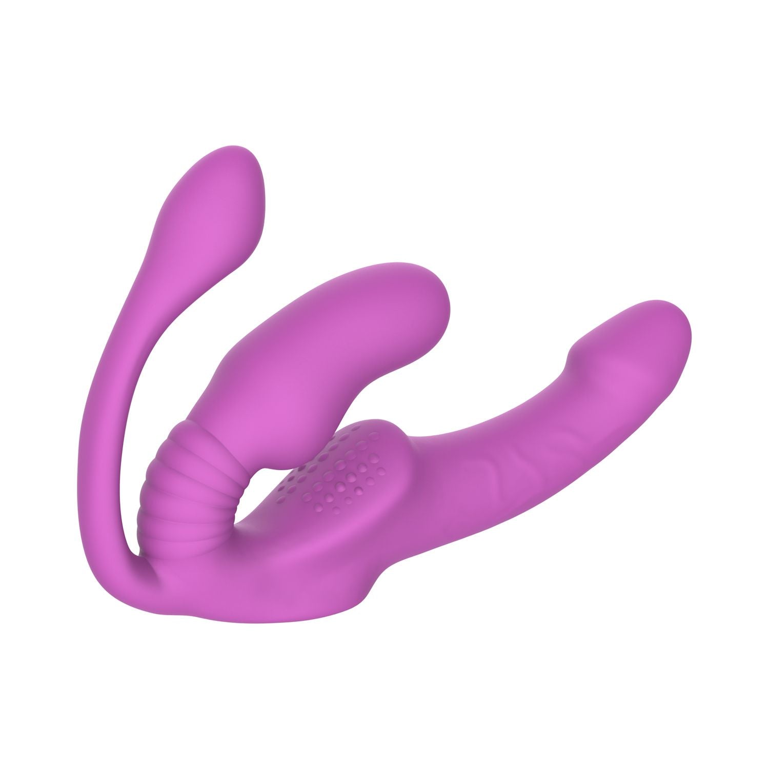 Teazers - Strapless Strap-On mit Analplug - Vibrierend - Rosa
