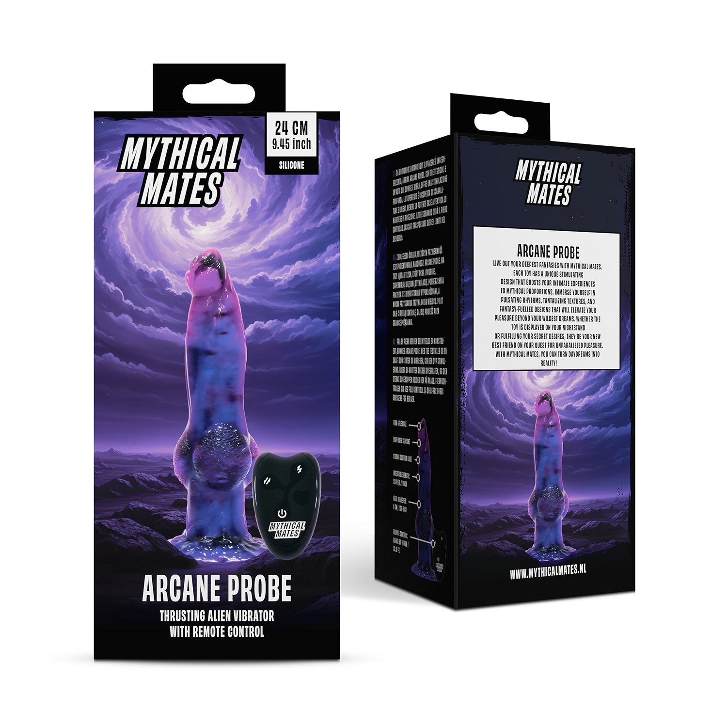 Mythical Mates - Arcane Probe Thrusting mit Fernbedienung - 24 cm