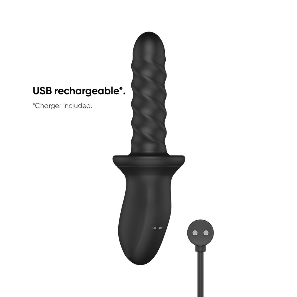 Nexus – Ascend Stoßender & Rotierender Massager – Schwarz