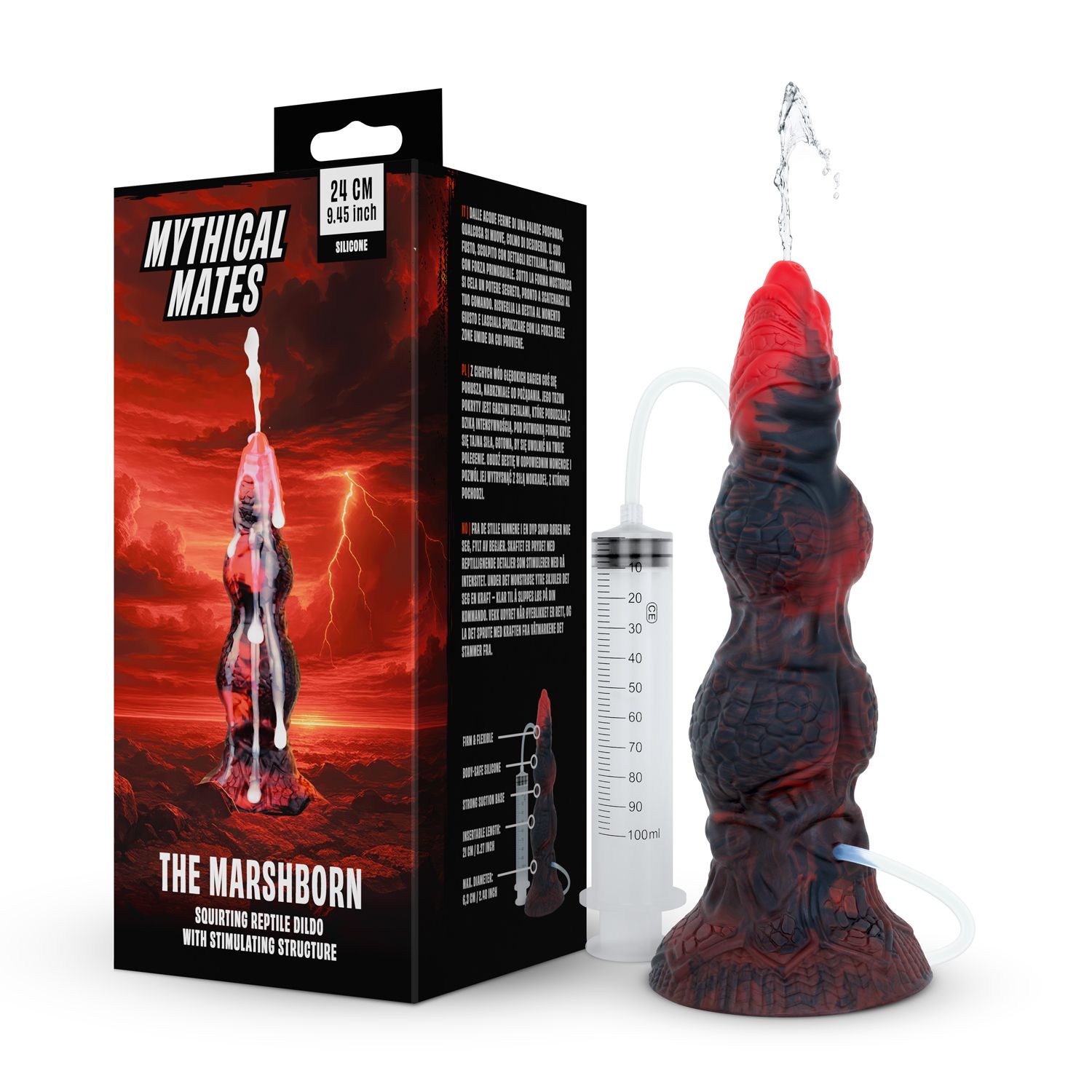 Mythical Mates - The Marshborn Squirting Dildo - 24 cm
