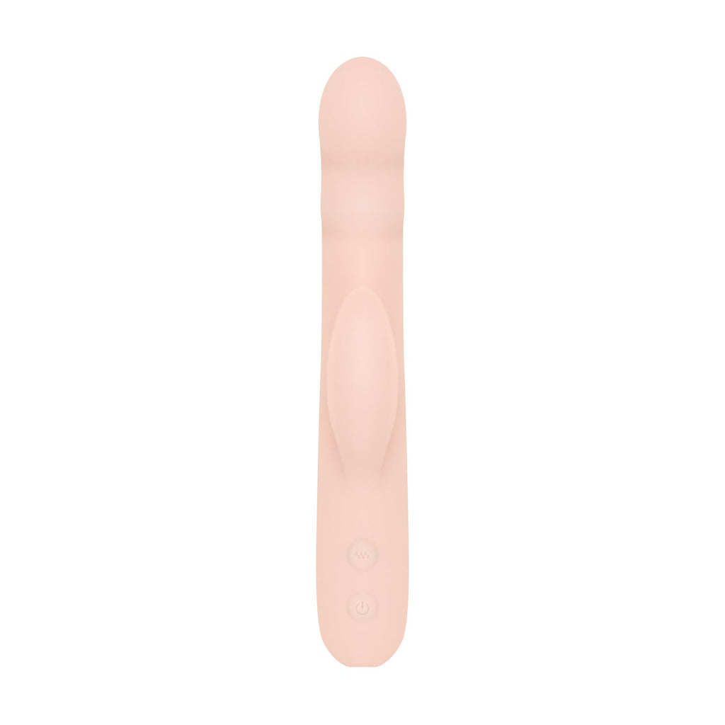 Good Vibes Only - Thrusting Vibrator mit Klitoris-Stimulator - Shai - Rosa
